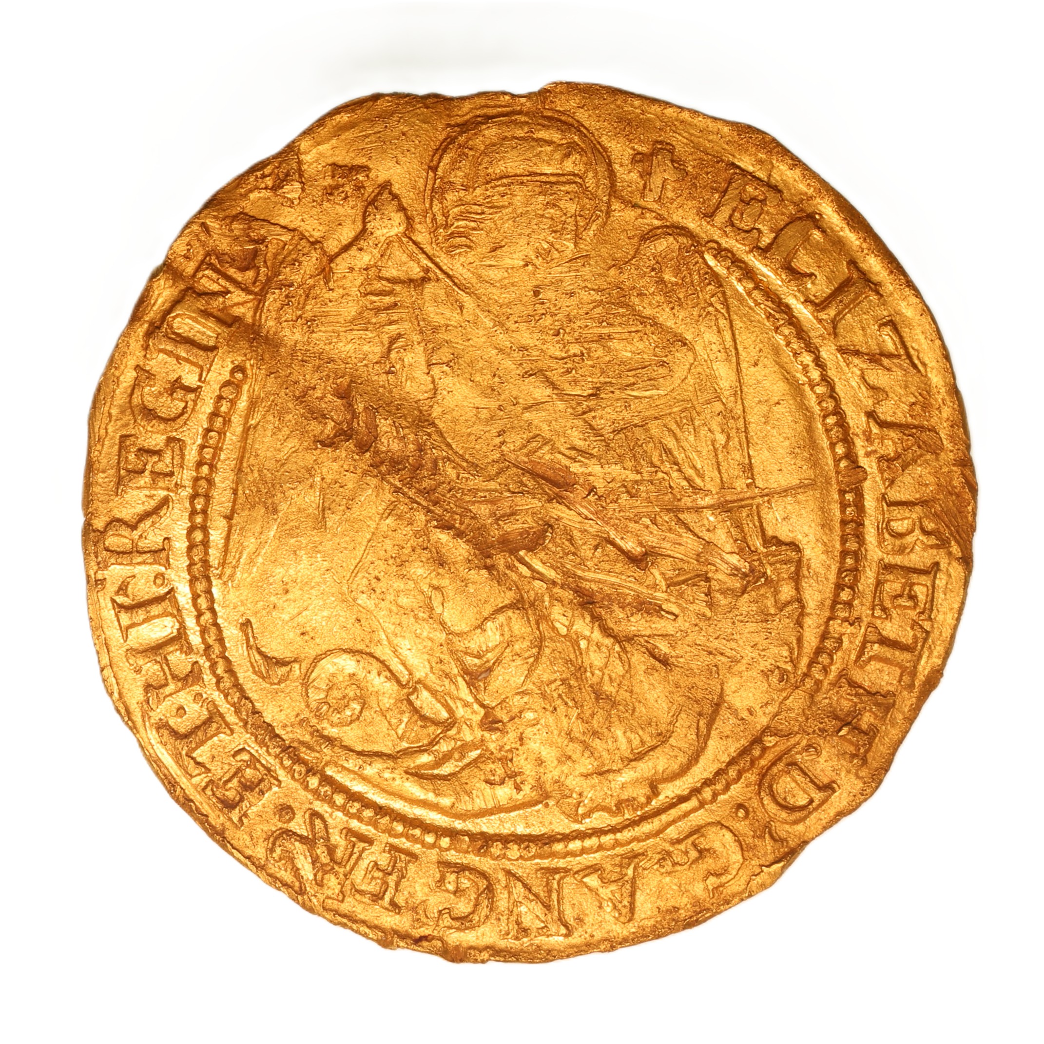 Elizabeth I AD 1558-1603 Gold Angel 5th issue