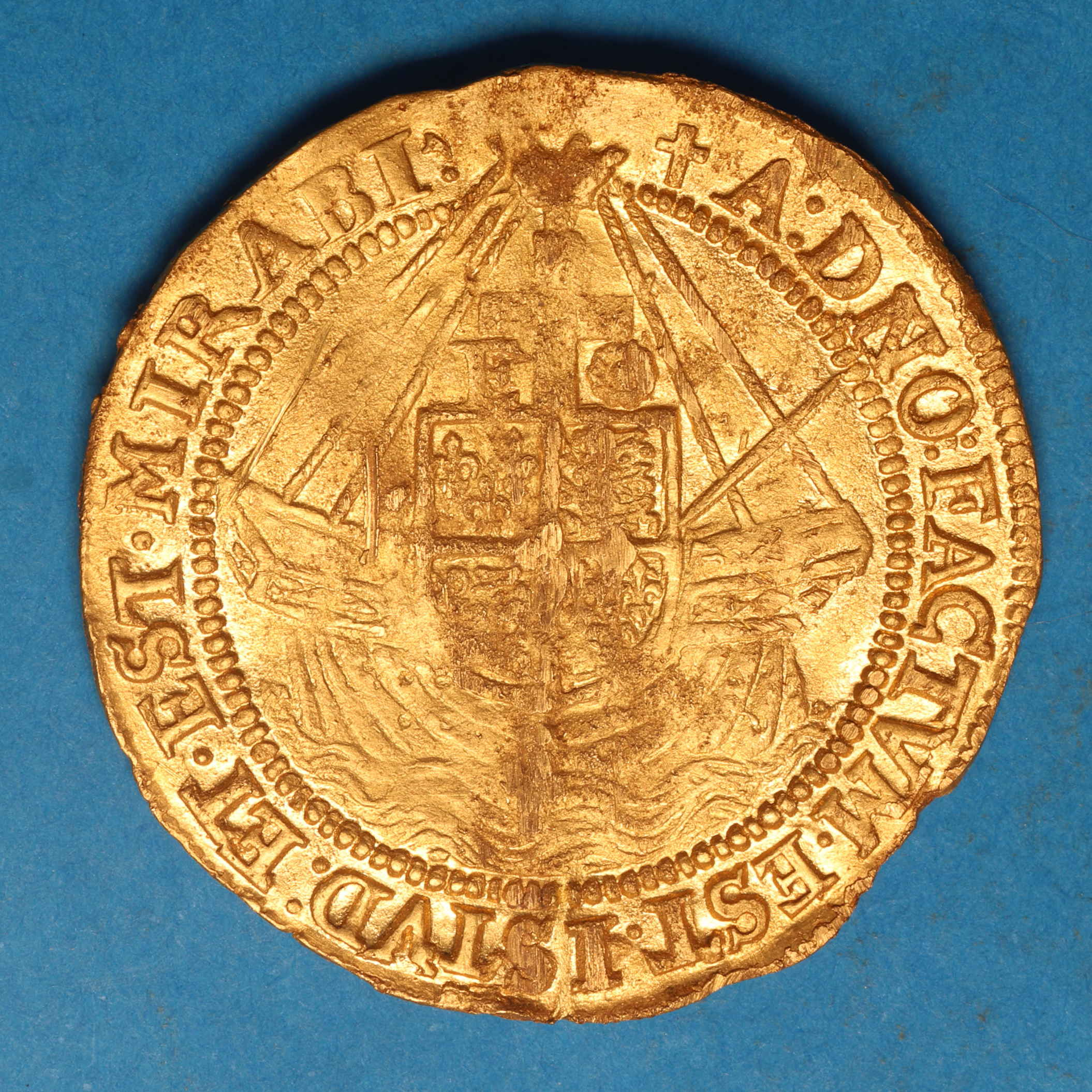 Elizabeth I AD 1558-1603 Gold Angel 5th issue - Image 4