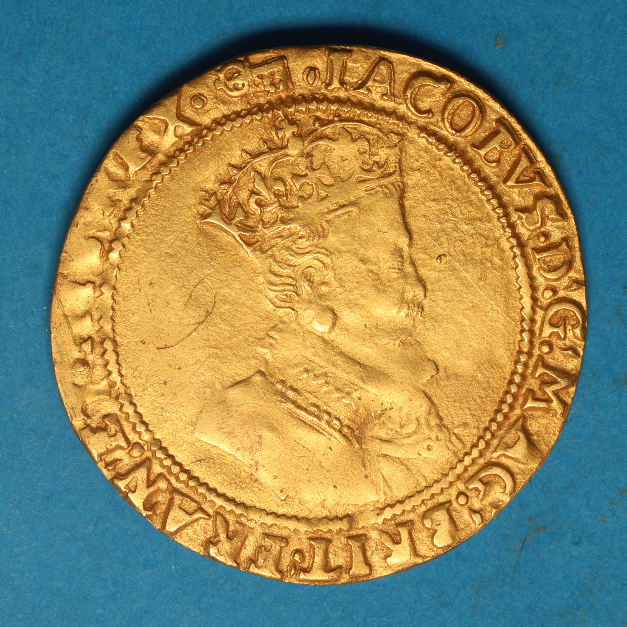 James I AD 1603-1625 Gold Double Crown 5th bust - Image 3