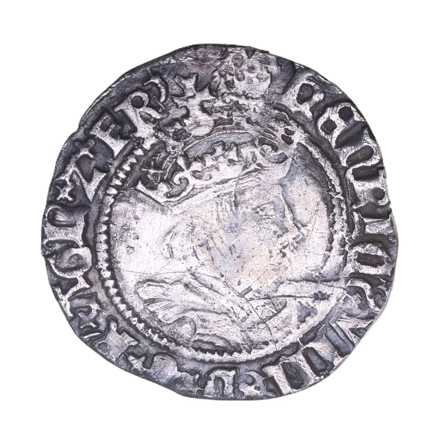 Henry VIII AD 1509-1547 Silver Halfgroat 2nd Issue Canterbury