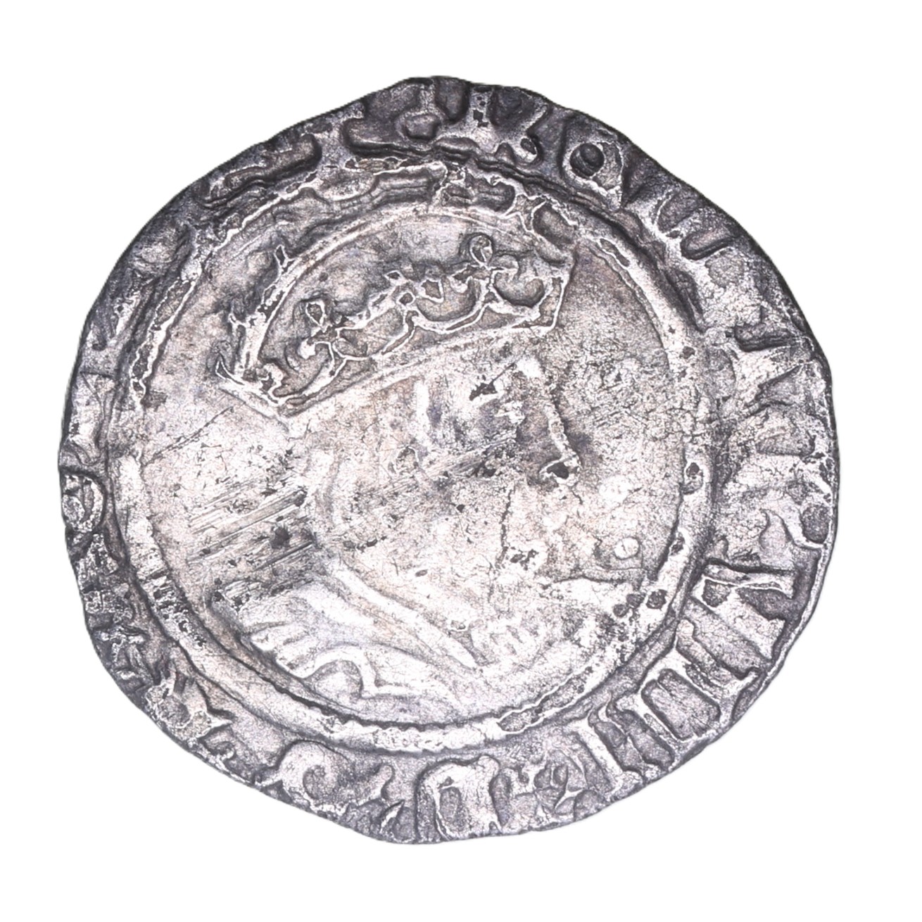 Henry VIII AD 1509-1547 Silver Halfgroat 2nd Issue York