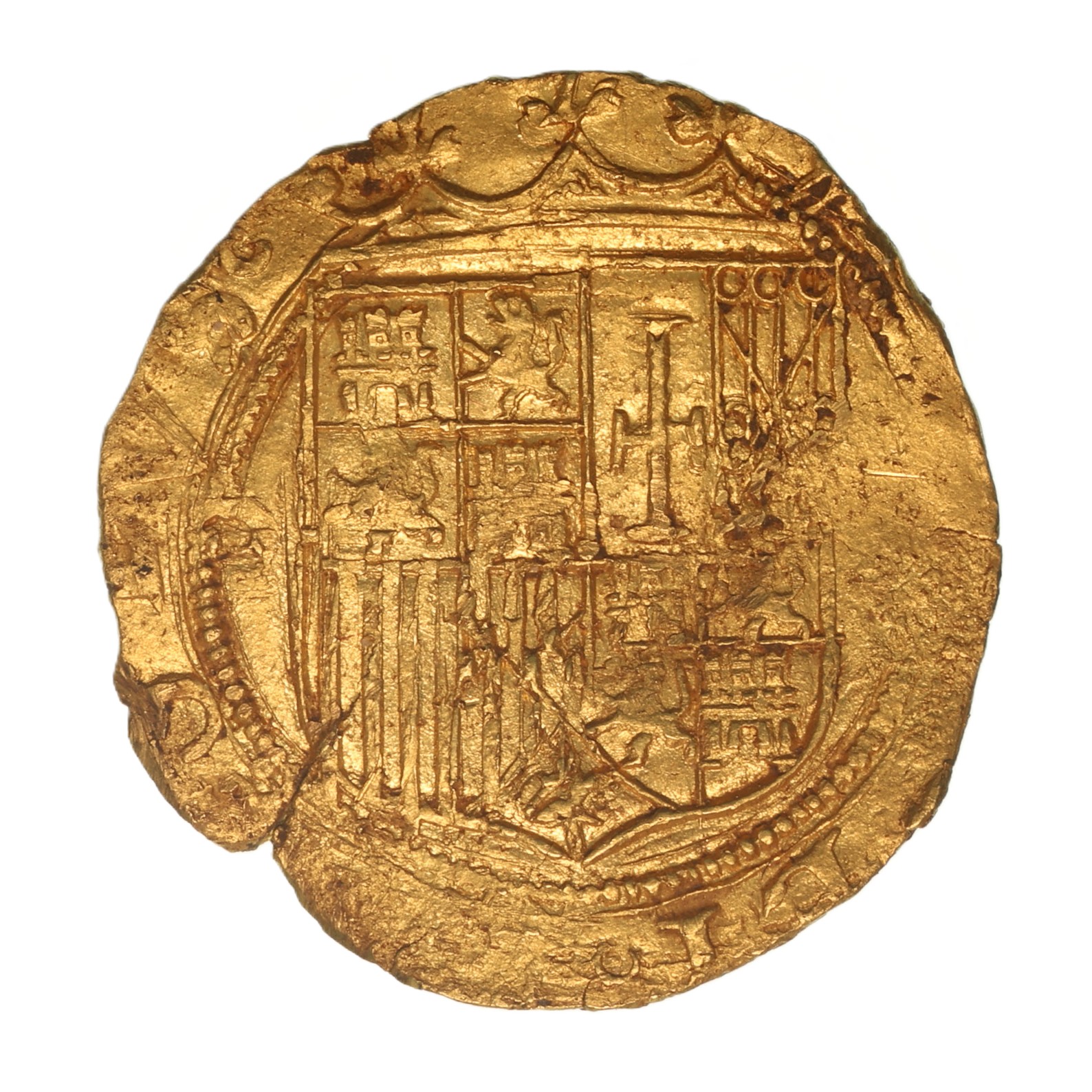 Spain Charles I and Joanna AD 1516-1556 Gold Escudo