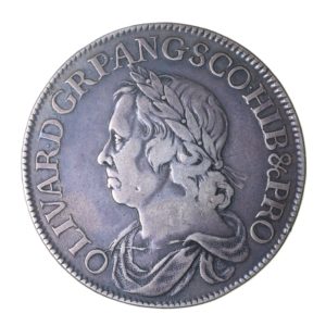 Oliver Cromwell AD 1653-1658 Silver Crown AD 1658