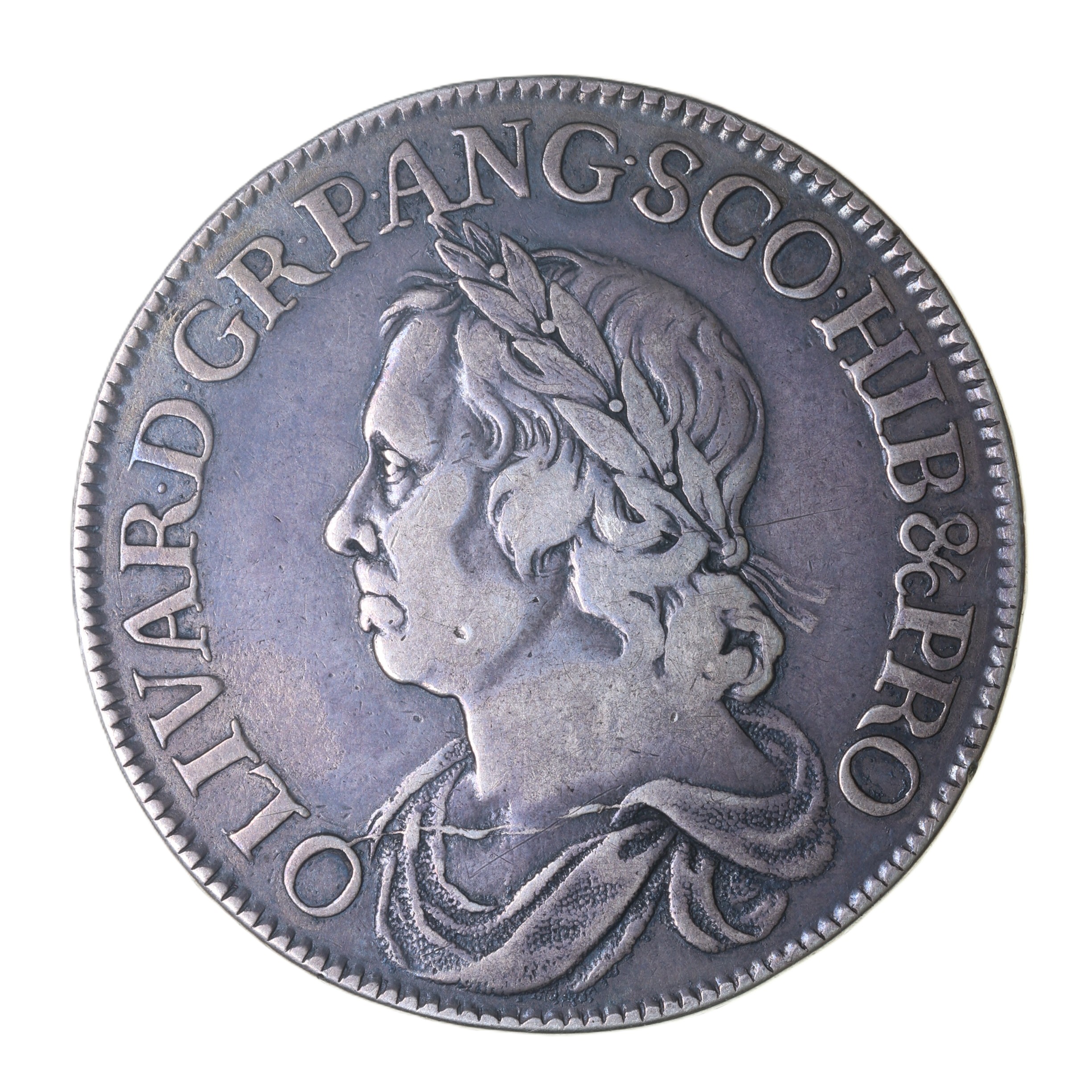 Oliver Cromwell AD 1653-1658 Silver Crown AD 1658