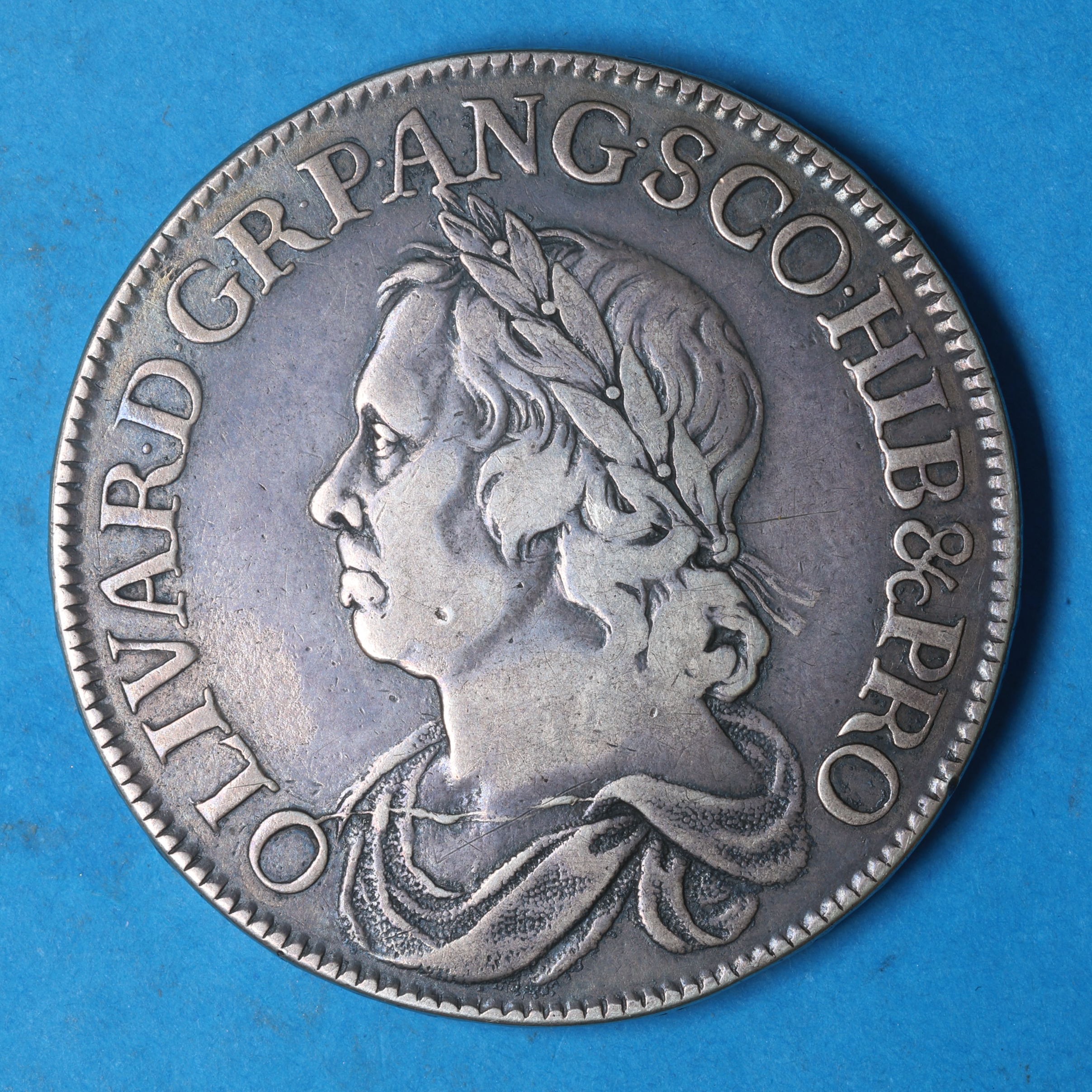 Oliver Cromwell AD 1653-1658 Silver Crown AD 1658 - Image 3