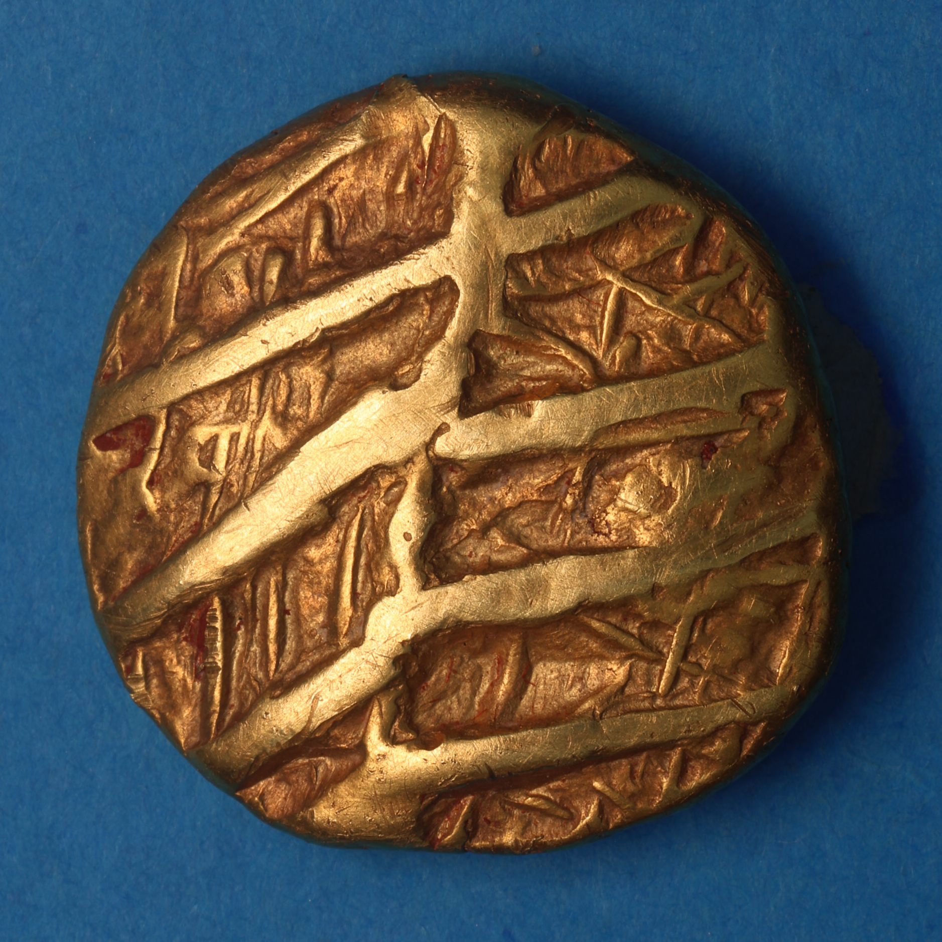 Gallo Belgic Nervii 2nd Century BC Gold Stater Crossed Lines with Lyre *Extremely rare* *ABC Plate coin* - Image 4