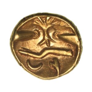 Gallo Belgic Morini 2nd Century BC Uniface Tree Gold Quarter Stater