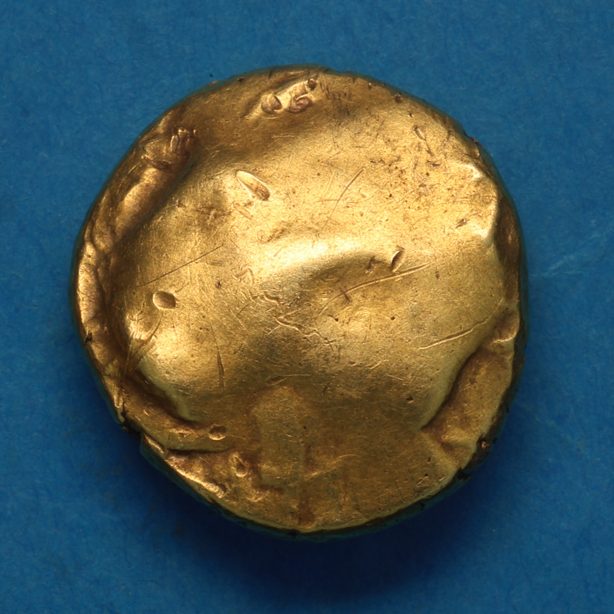 Gallo Belgic Morini 2nd Century BC Uniface Tree Gold Quarter Stater - Image 4