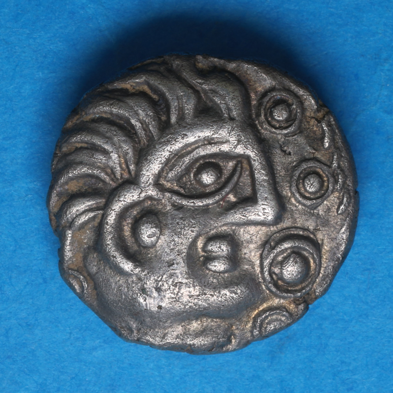 Cantiaci 1st Century BC Torc Head Pegasus Silver Unit *Extremely rare* - Image 3