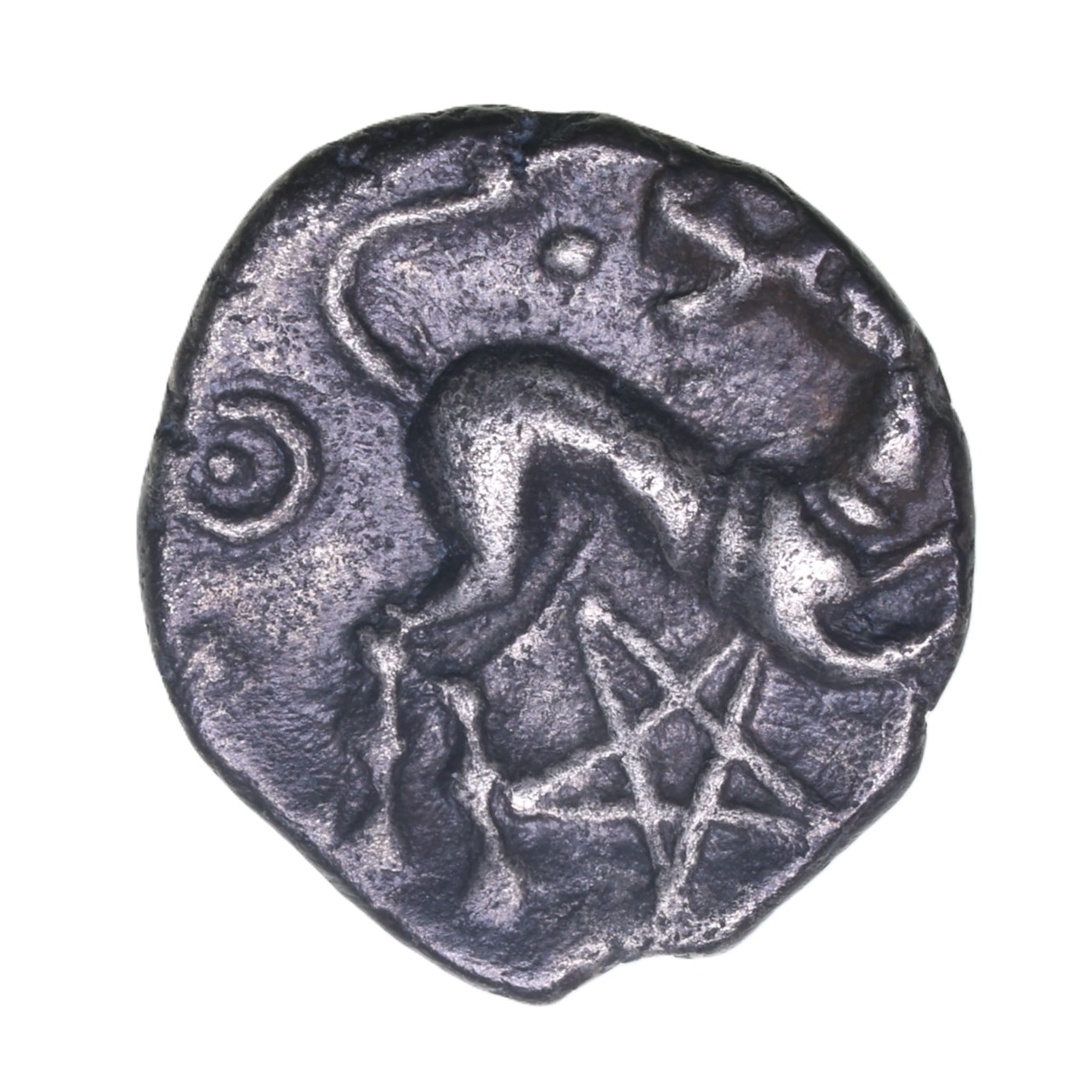 Cantiaci 1st Century BC Pentagram Wreaths Silver Unit *Excessively rare*