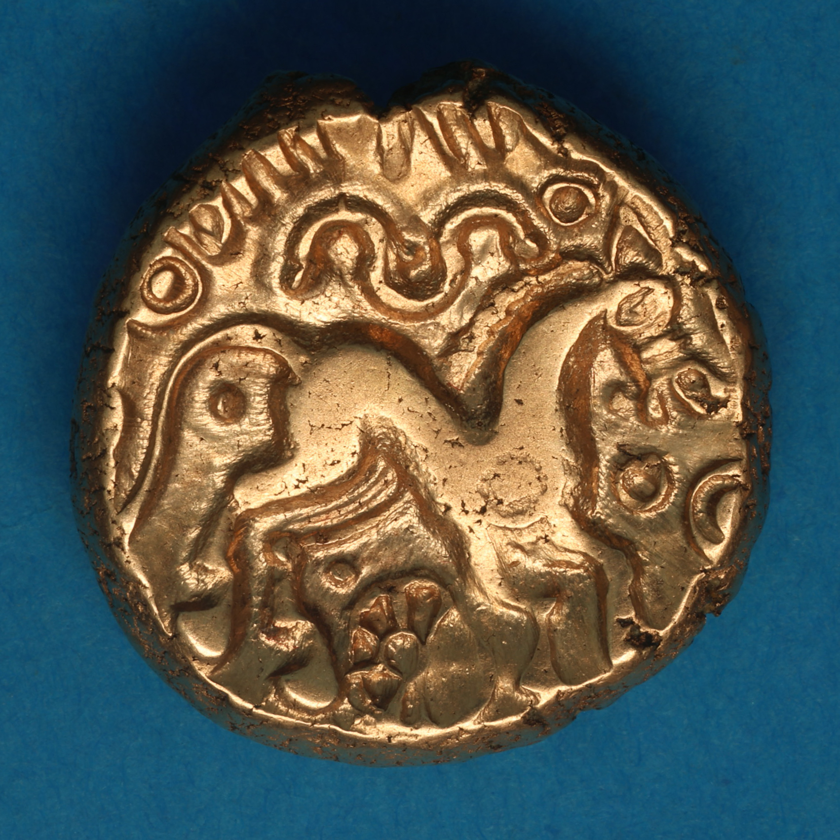 Cantiaci 'Diras' Dubnovellaunus c. 25 BC-AD 5 Gold Stater *Excessively Rare* ex Westerham Hoard *ABC Plate coin* - Image 3