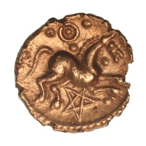 Cantiaci Dubnovellaunos c. 25 BC-AD 5  Pentagram Gold Quarter Stater *Very Rare*