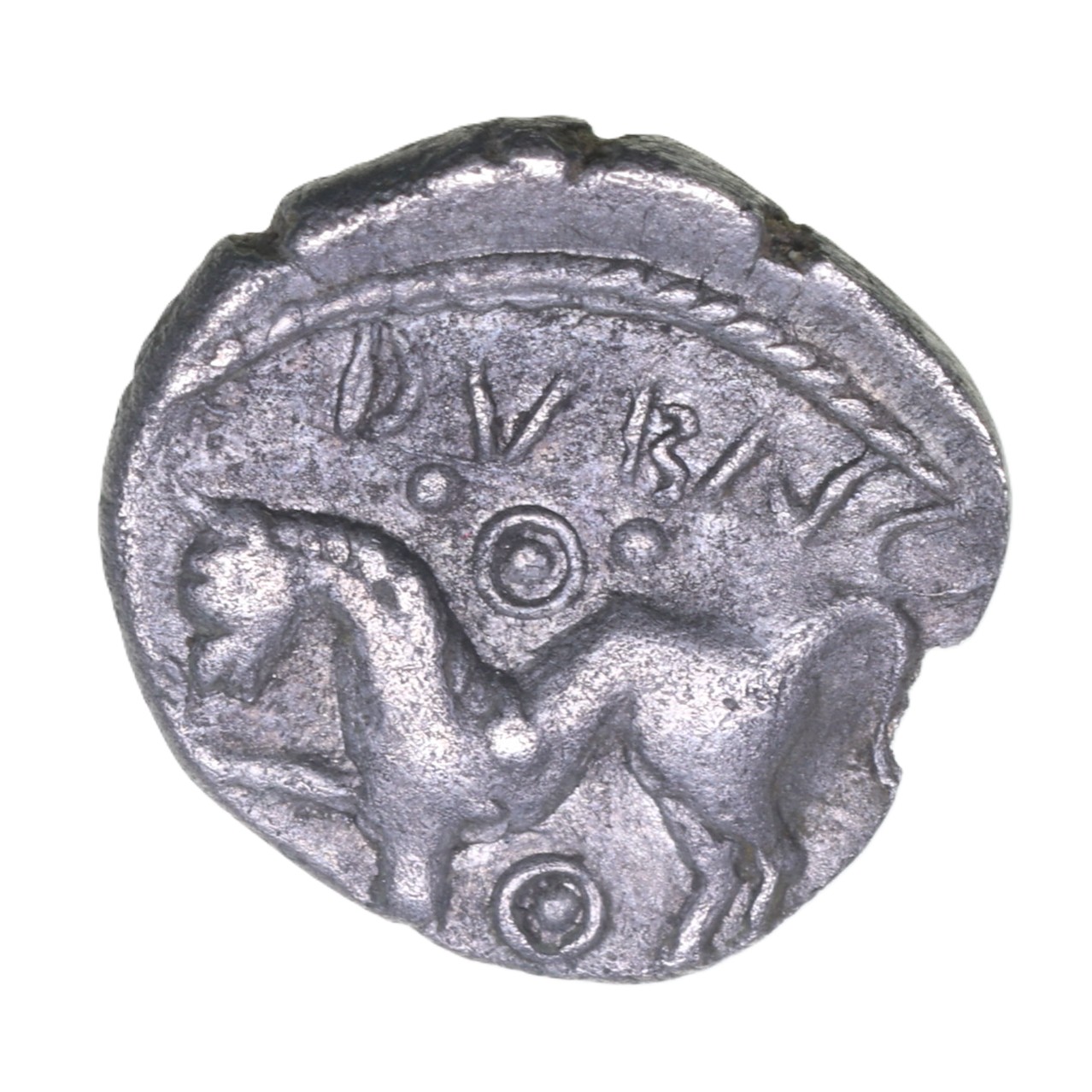 Cantiaci Dubnovellaunos c. 25 BC-AD 5 Winged Beast Silver Unit *Very Rare* - Image 2