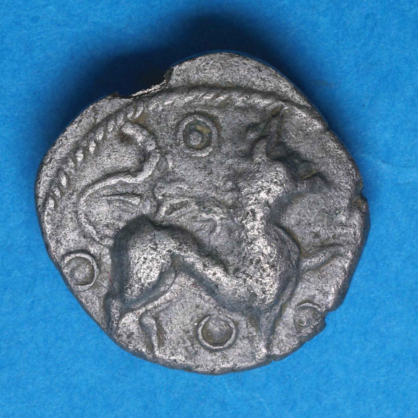 Cantiaci Dubnovellaunos c. 25 BC-AD 5 Winged Beast Silver Unit *Very Rare* - Image 3