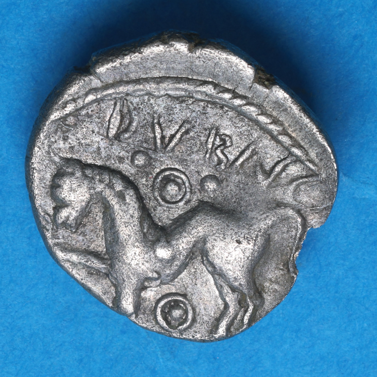 Cantiaci Dubnovellaunos c. 25 BC-AD 5 Winged Beast Silver Unit *Very Rare* - Image 4