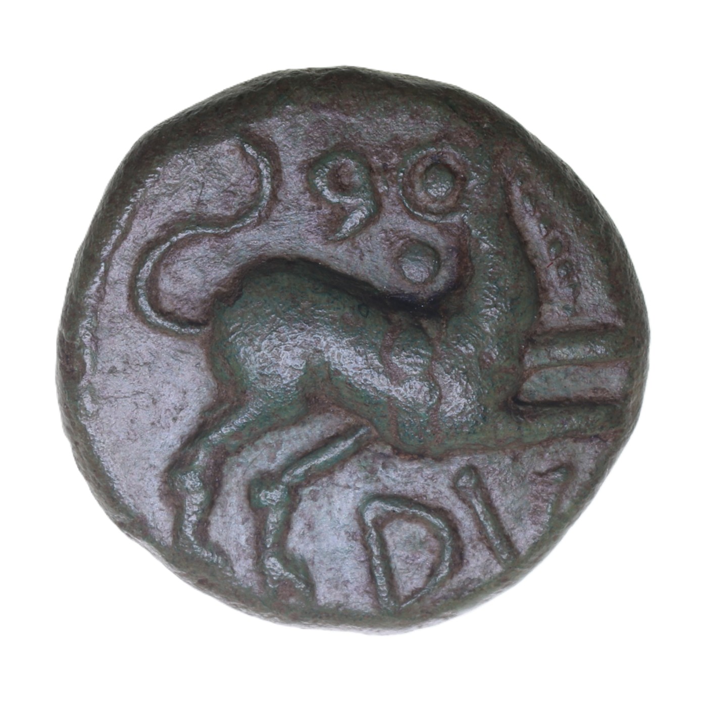 Cantiaci Dubnovellaunos c. 25 BC-AD 5 Lion Box Bronze Unit *Rare*
