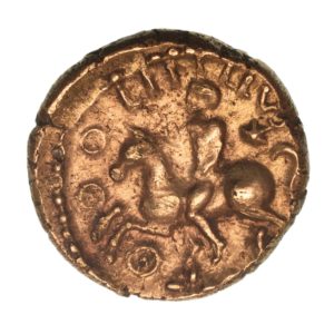 Cantiaci Eppillus c. AD 1-15 Eppillus Wreath Rider Gold Stater *Excessively Rare* *ABC Plate coin*