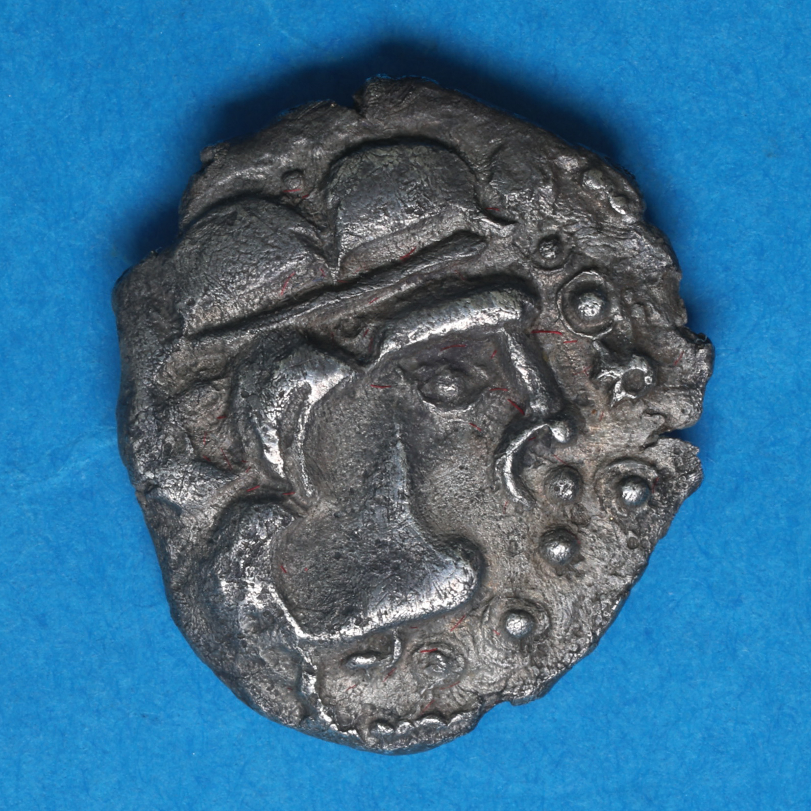 Regini 1st Century BC Chichester Lyre Silver Unit *Extremely Rare* - Image 3