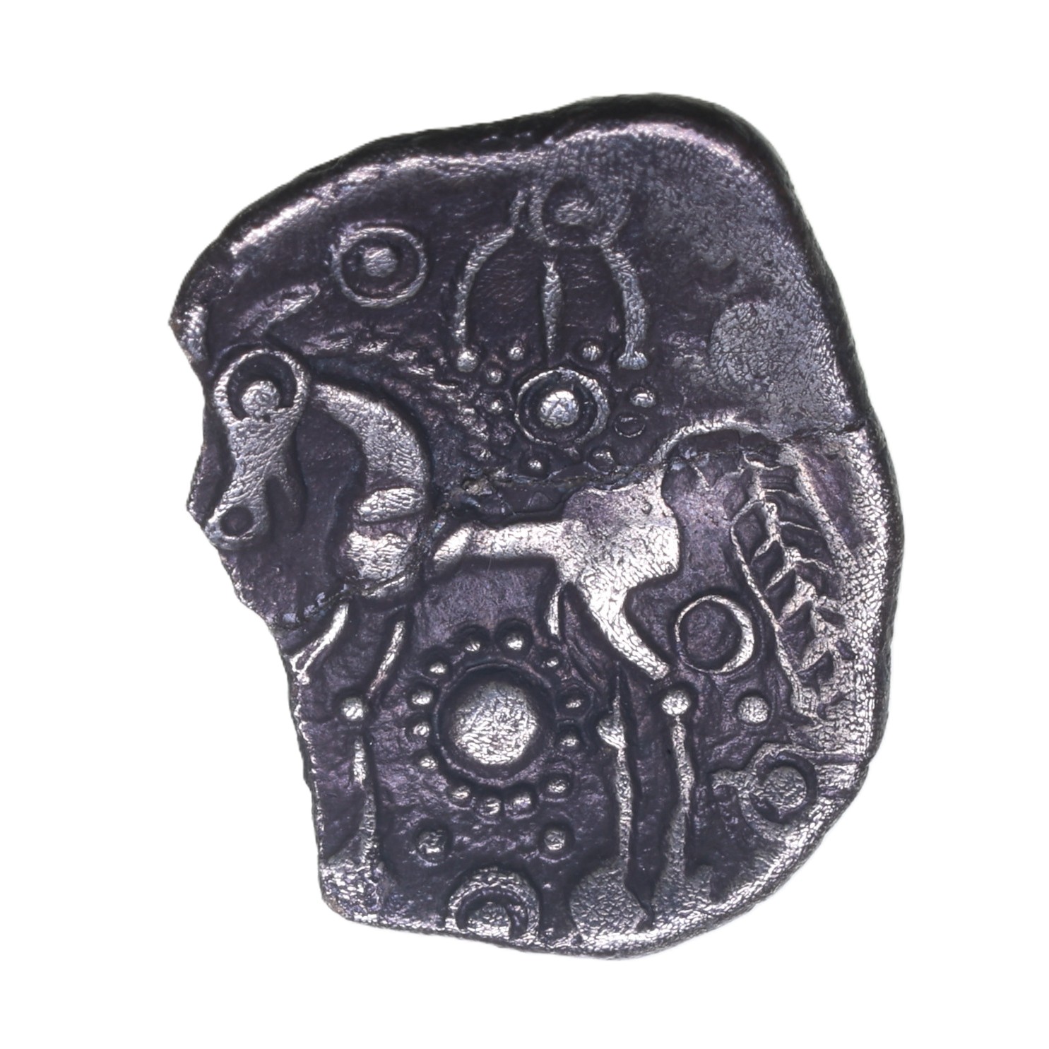 Regini 1st Century BC Petersfield Cernunnos Silver Unit *Excessively Rare* Repaired - Image 2