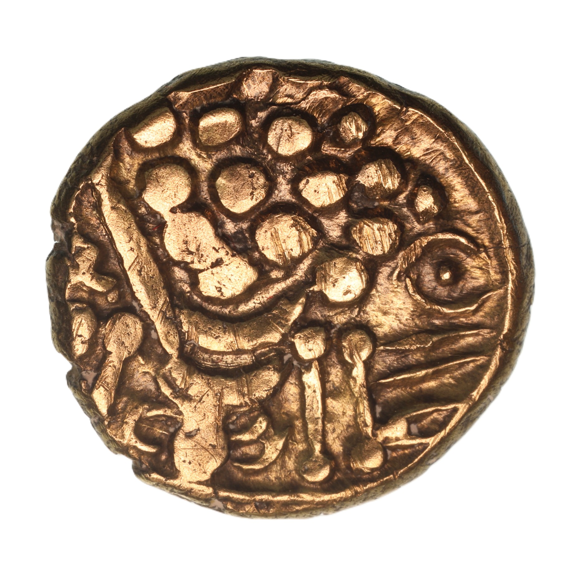 Belgae 1st Century BC Chute/Cheriton Transitional Gold Stater *Scarce*