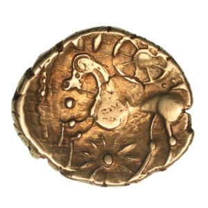 Belgae 1st Century BC Danebury Scrolls Gold Quarter Stater *Excessively Rare*