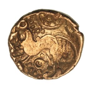 Belgae 1st Century BC Tadley Wheel Gold Quarter Stater *Excessively Rare*