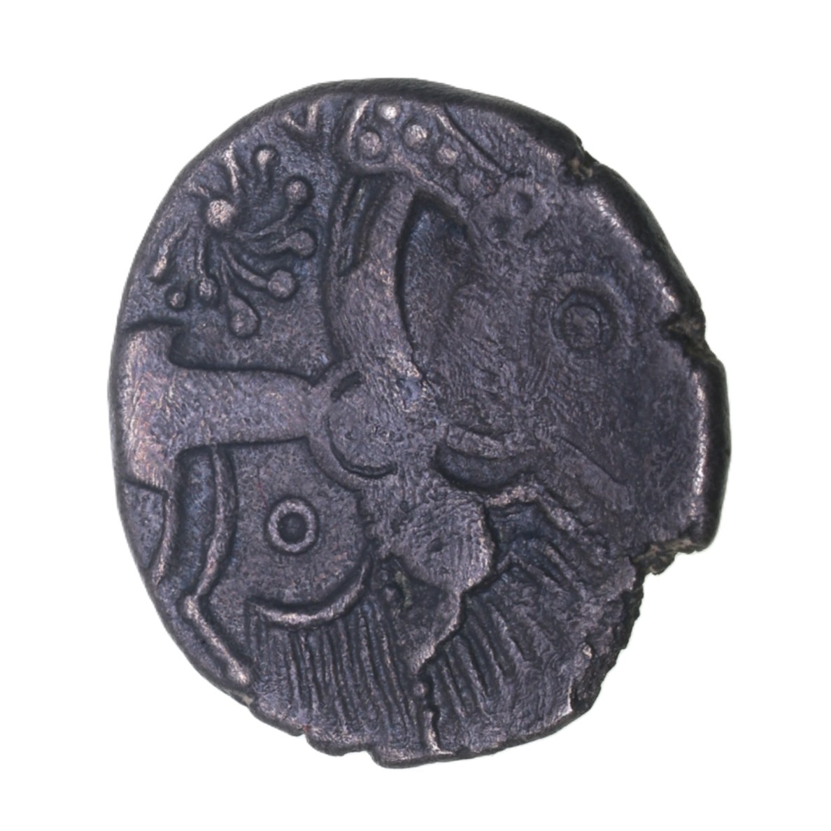 Belgae Ex c. 50-40 BC Ex Head Silver Unit *Scarce* - Image 2