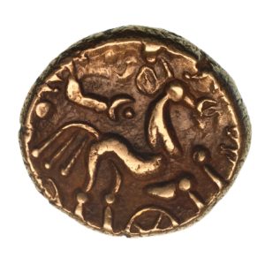 Regini & Atrebates Commios c. 50-25 BC Commios Lawrence Gold Stater *Excessively Rare*