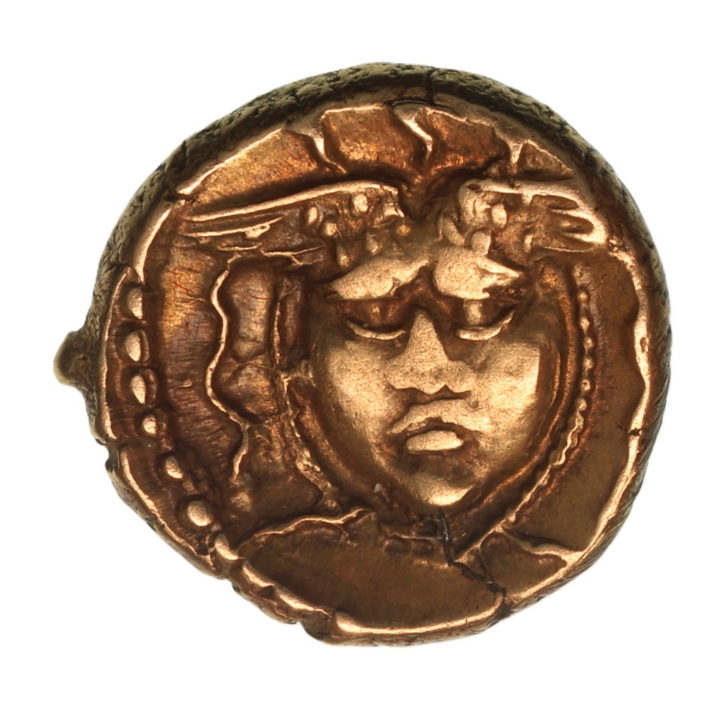Regini & Atrebates Tincomarus c. 25 BC-AD 10 Tincomarus Medusa Gold Quarter Stater *Very Rare*