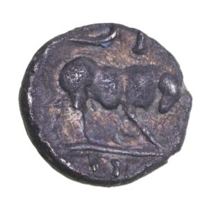 Regini & Atrebates Tincomarus c. 25 BC-AD 10 Tincomarus Interlocking Squares CO Silver Minim *Excessively Rare*