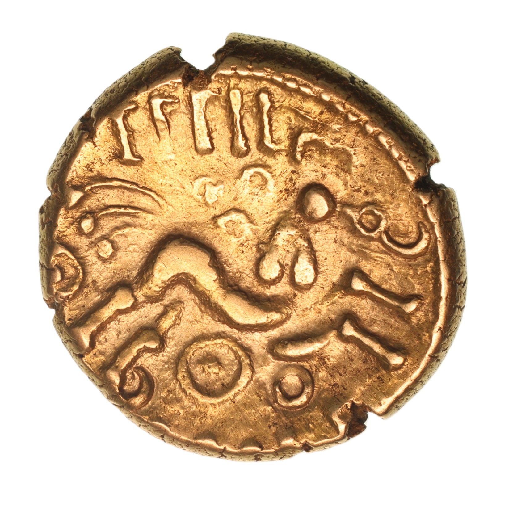 Regini & Atrebates Eppillus c. 25 BC-AD 1 Eppillus Three Rings Gold Stater *Very Rare*