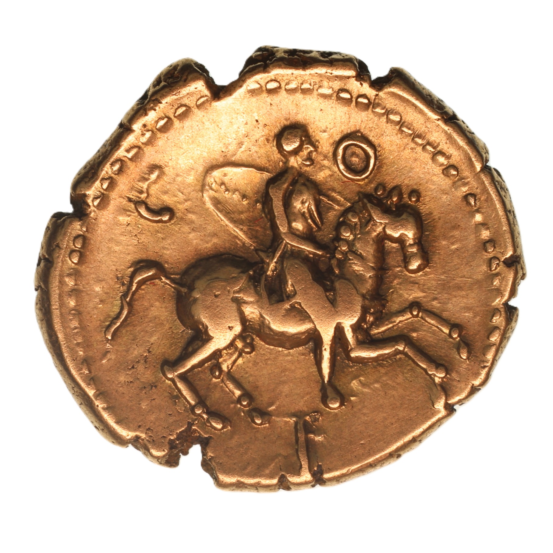 Regini & Atrebates Verica c. AD 10-40 Verica Vine Leaf Viri Gold Stater *Scarce*