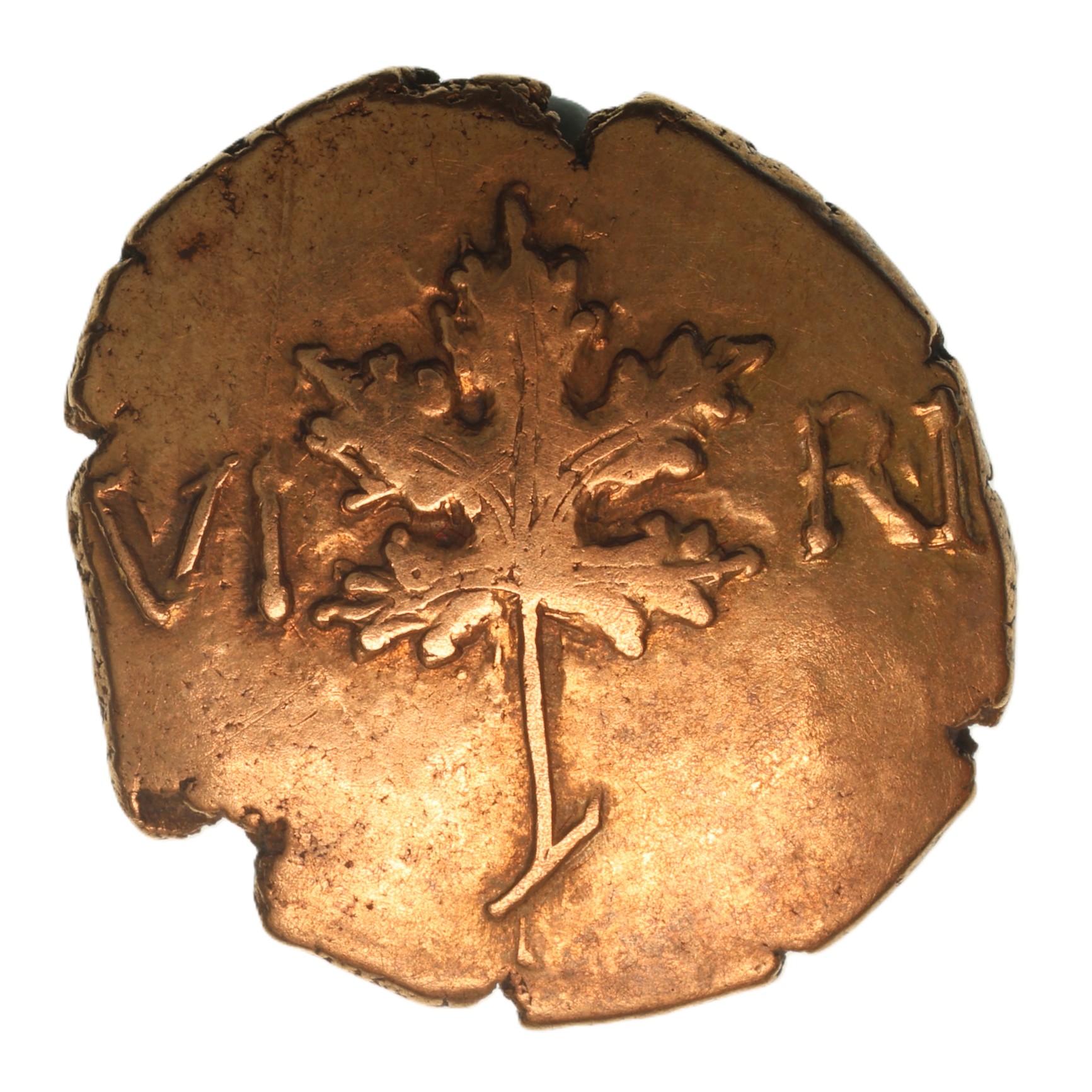 Regini & Atrebates Verica c. AD 10-40 Verica Vine Leaf Viri Gold Stater *Scarce* - Image 2