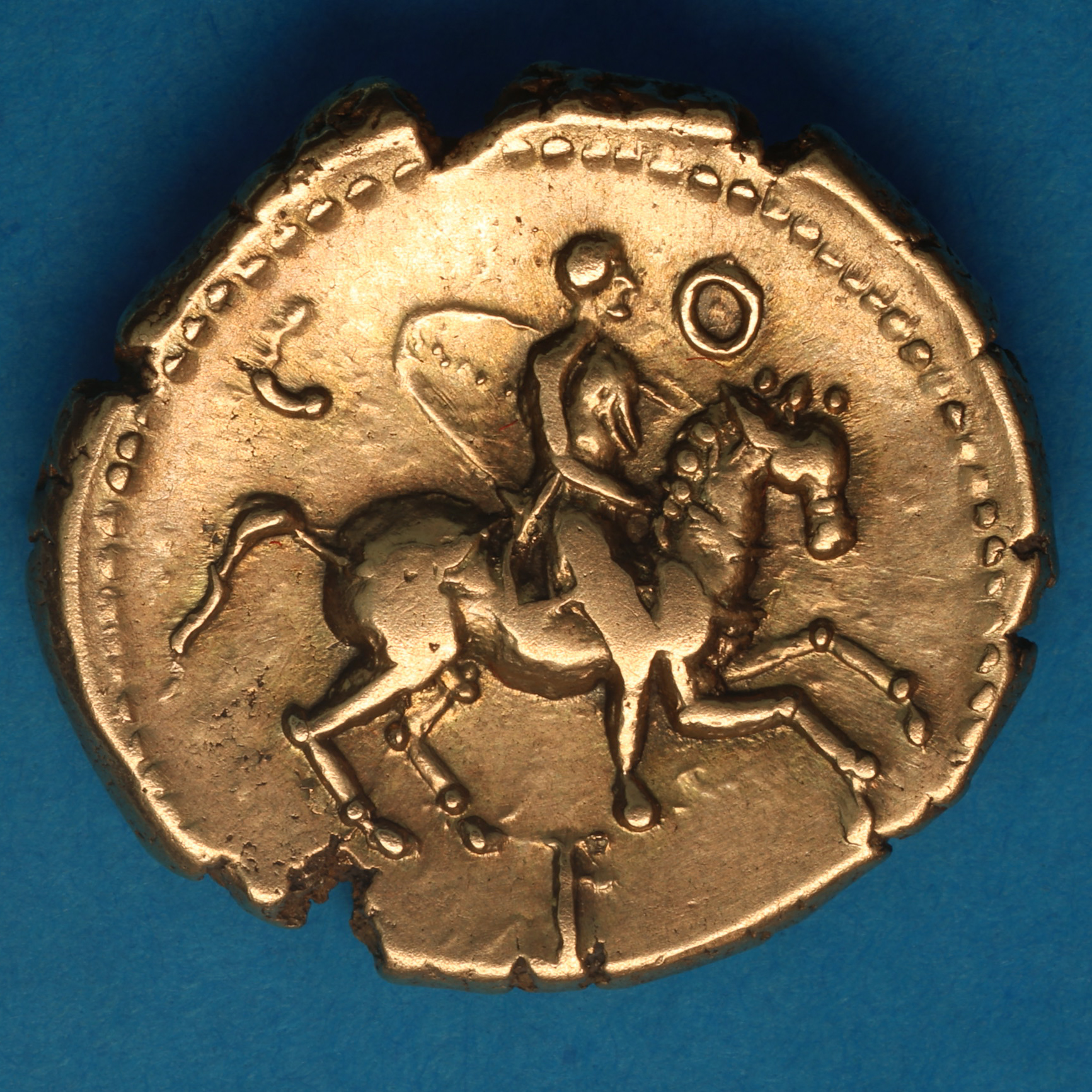 Regini & Atrebates Verica c. AD 10-40 Verica Vine Leaf Viri Gold Stater *Scarce* - Image 3