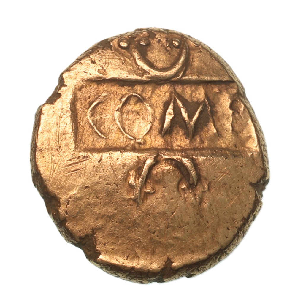 Regini & Atrebates Verica c. AD 10-40 Verica Selsey Crescents Gold Quarter Stater *Excessively Rare* - Image 2