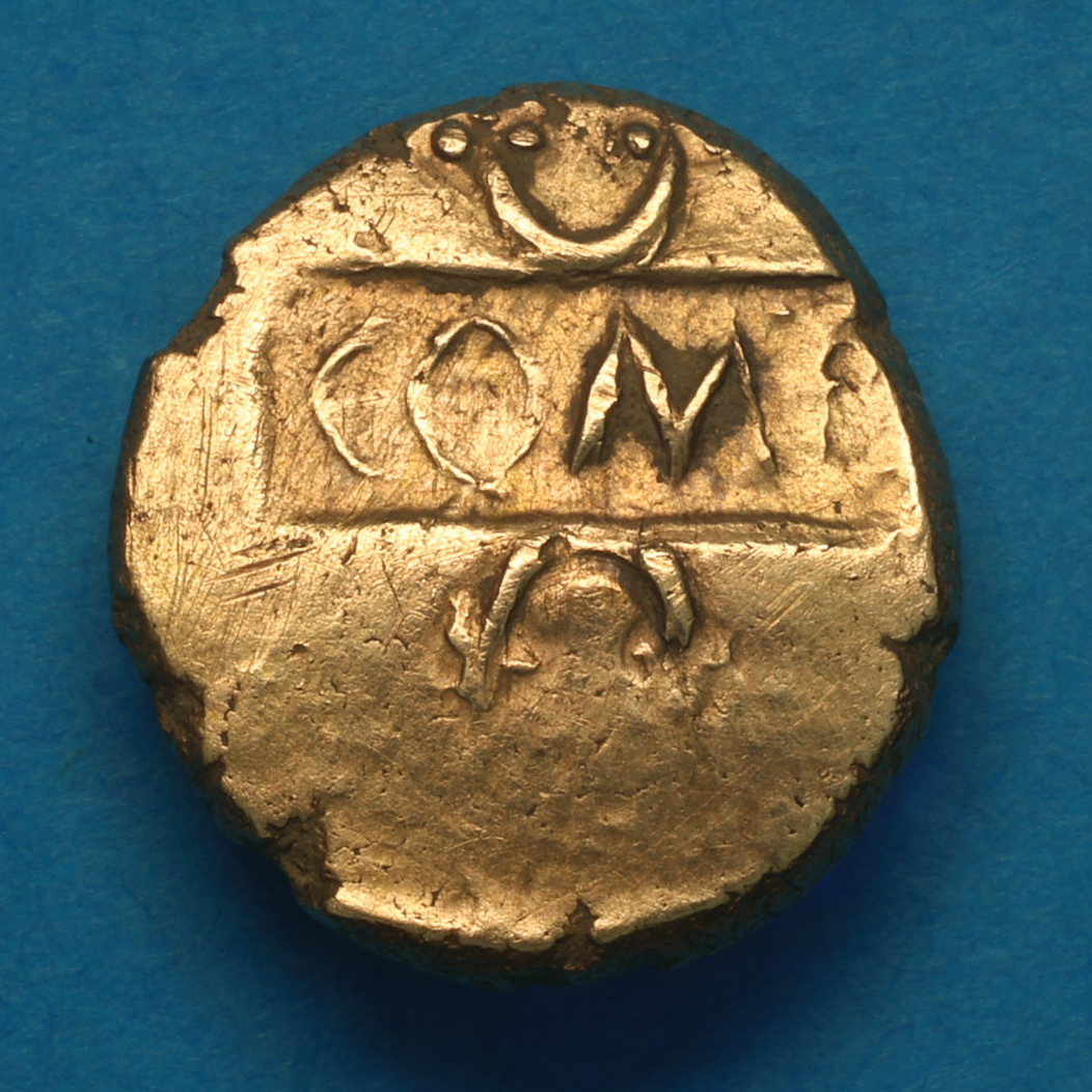 Regini & Atrebates Verica c. AD 10-40 Verica Selsey Crescents Gold Quarter Stater *Excessively Rare* - Image 4