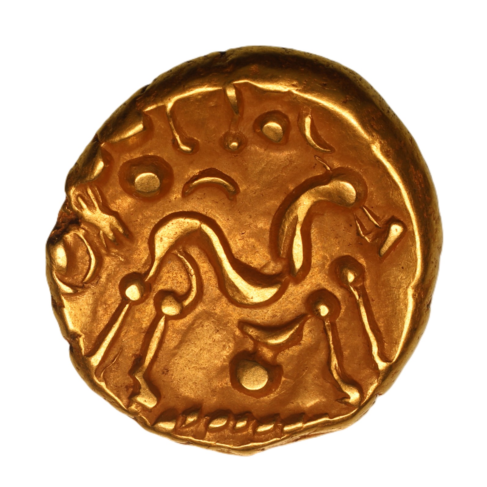 Gallo Belgic Ambiani 1st Century BC Gold Stater