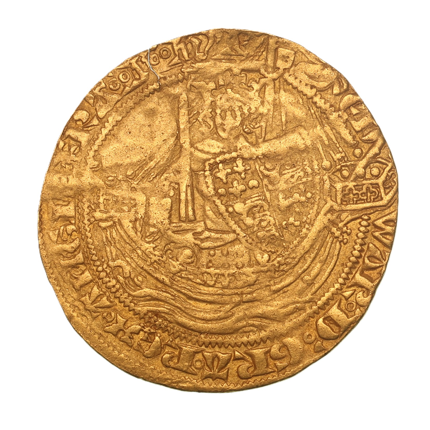 Edward III AD 1327-1377 Gold Half Noble Pre Treaty London