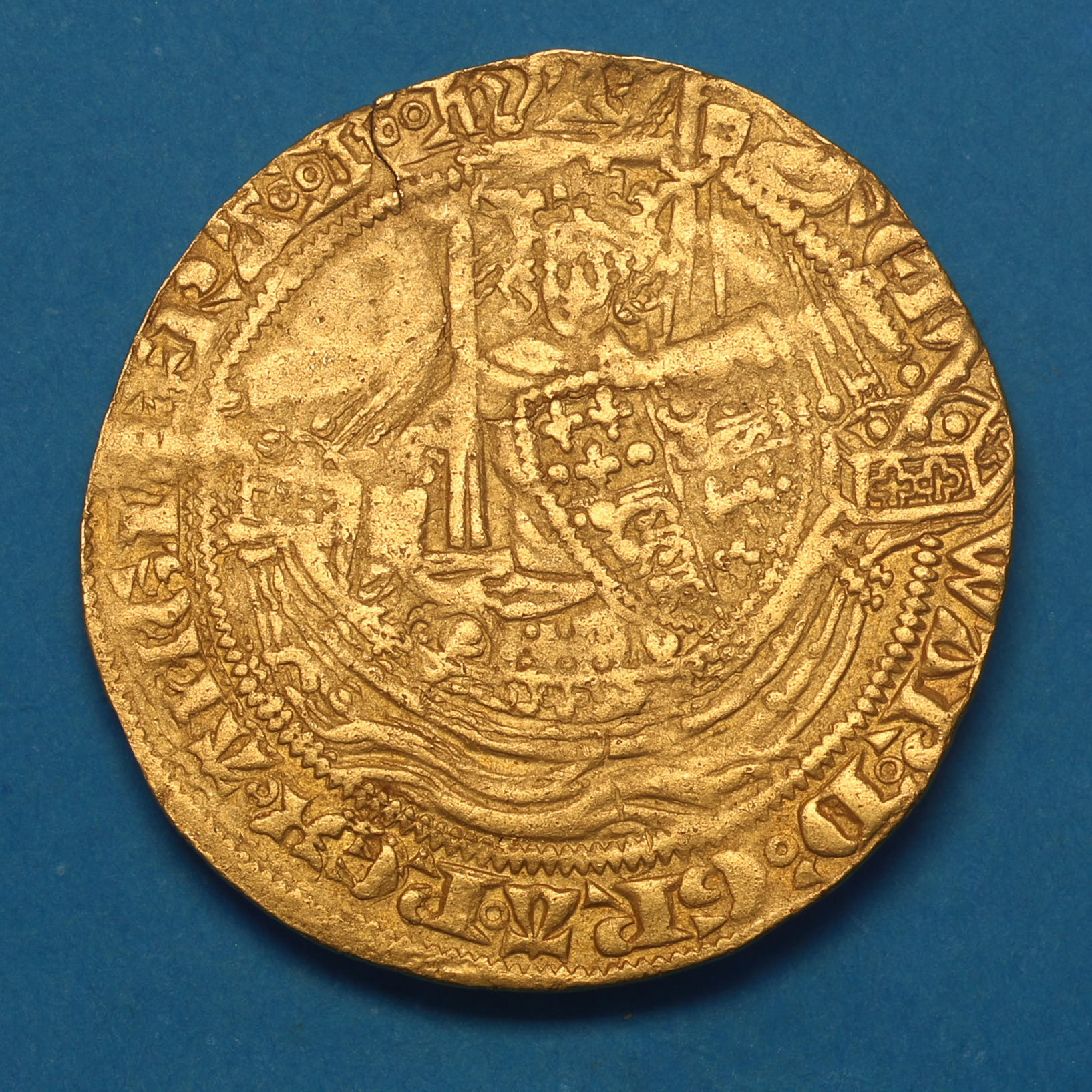 Edward III AD 1327-1377 Gold Half Noble Pre Treaty London - Image 3