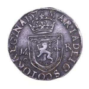 Scotland Mary Queen of Scots AD 1542-1567 Silver Testoon AD 1557