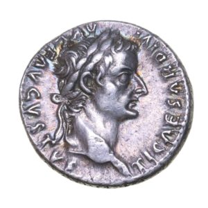 Tiberius AD 14-37 Silver Tribute Penny Lyon