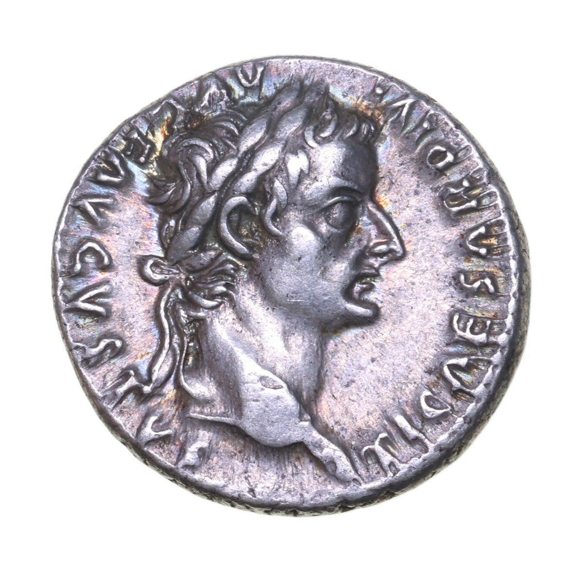 Tiberius AD 14-37 Silver Tribute Penny Lyon