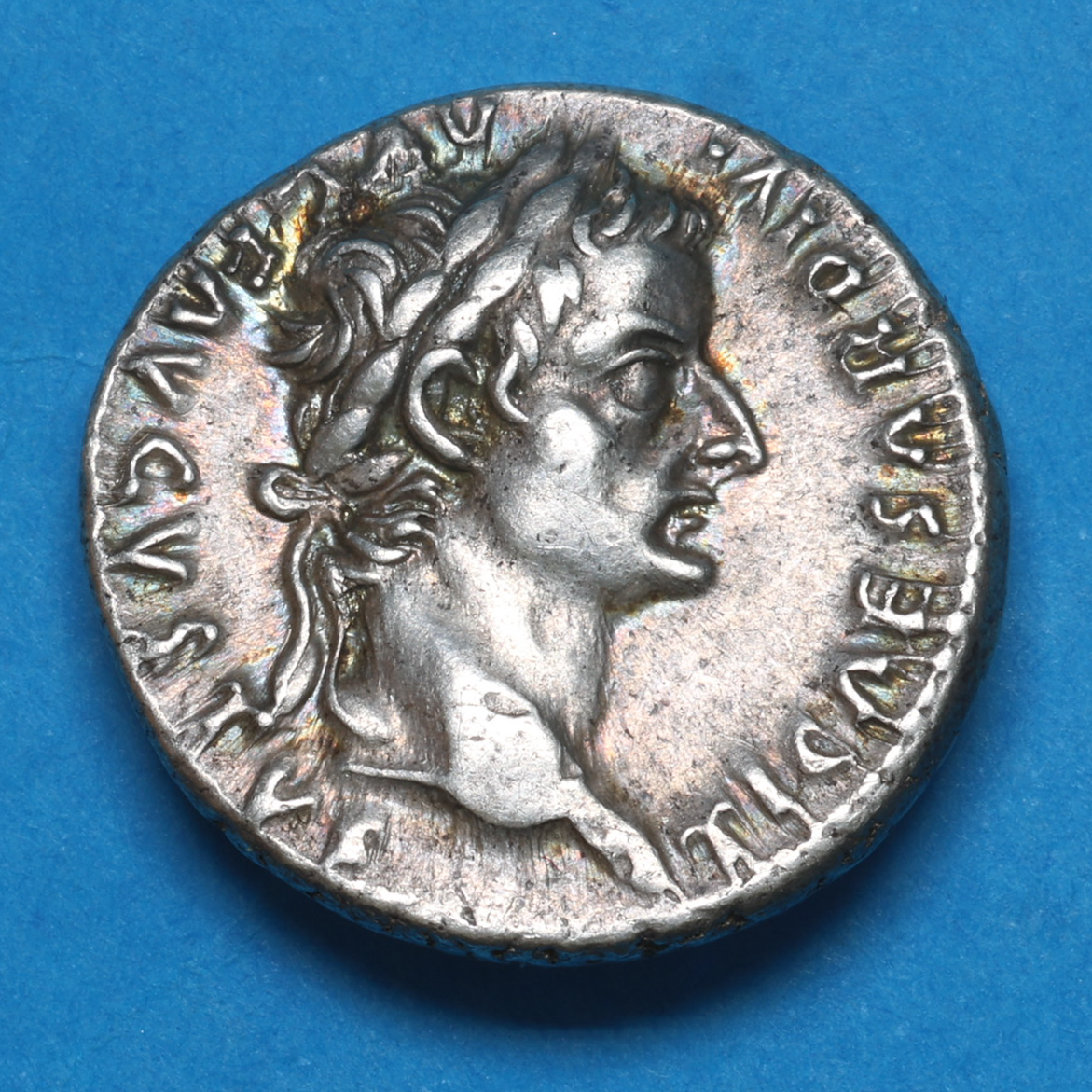 Tiberius AD 14-37 Silver Tribute Penny Lyon - Image 3