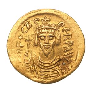 BYZANTINE Phocas AD 602-610 Gold Solidus Constantinople Pierced