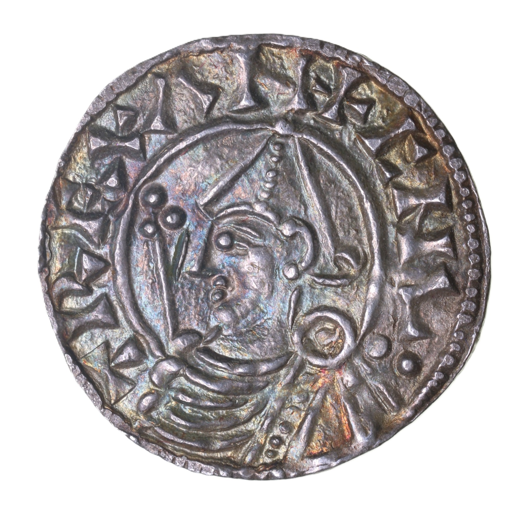 Cnut AD 1016-1035 Silver Penny Pointed Helmet Type London