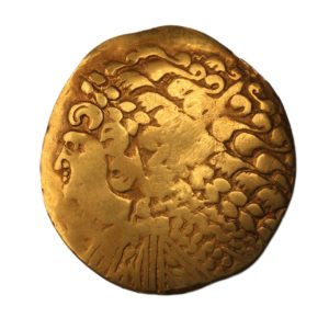 Gallo Belgic Bellovaci 2nd Century BC Broad Flan Gold Stater