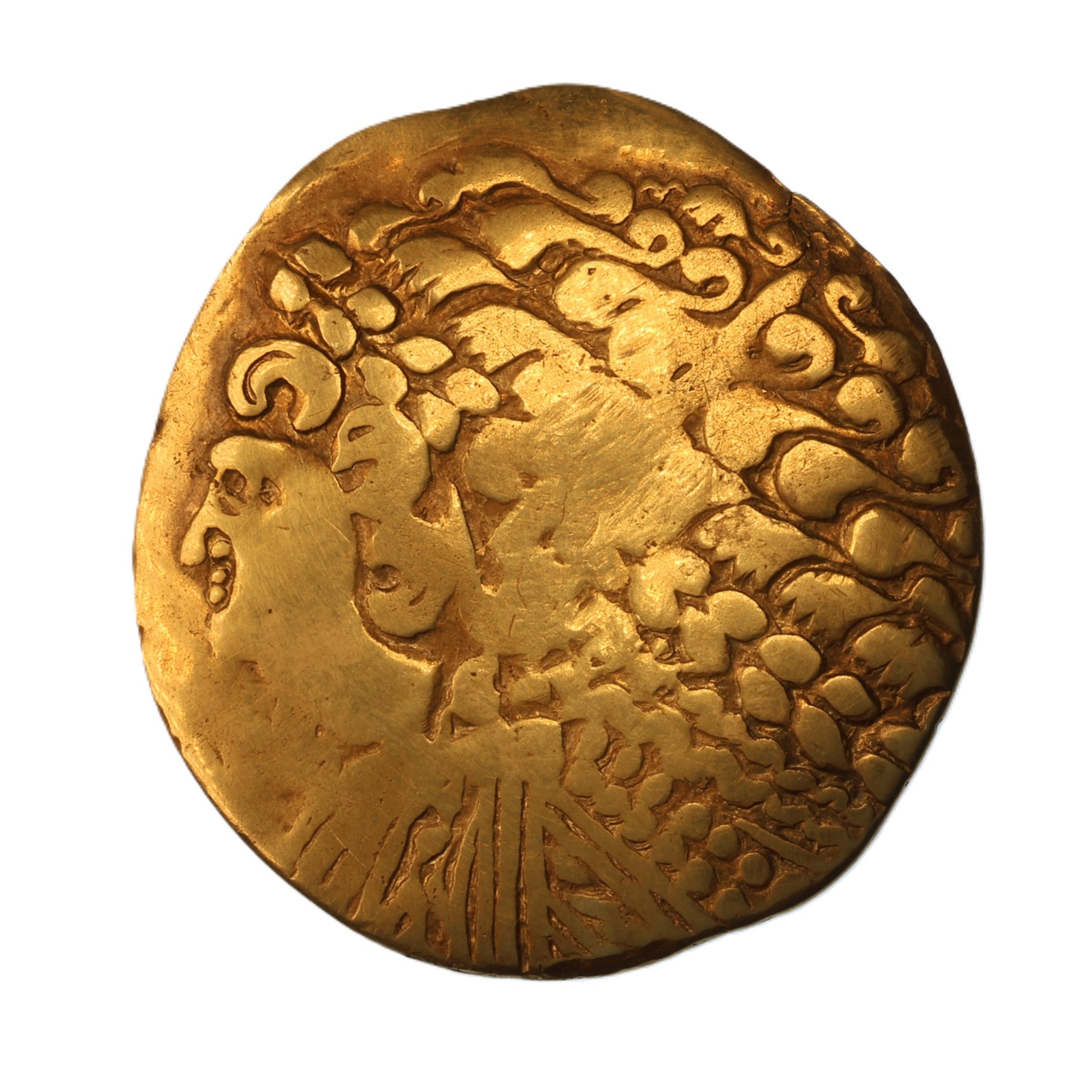 Gallo Belgic Bellovaci 2nd Century BC Broad Flan Gold Stater