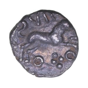 Regini & Atrebates Verica c. AD 10-40 Verica Triadic Silver Minim *Extremely Rare*
