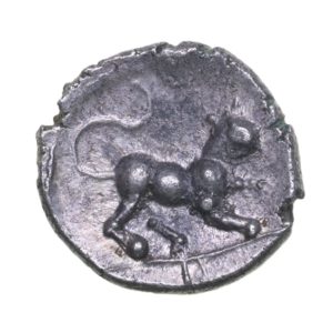Regini & Atrebates Verica c. AD 10-40 Verica Horn of Plenty Silver Minim *Extremely Rare*