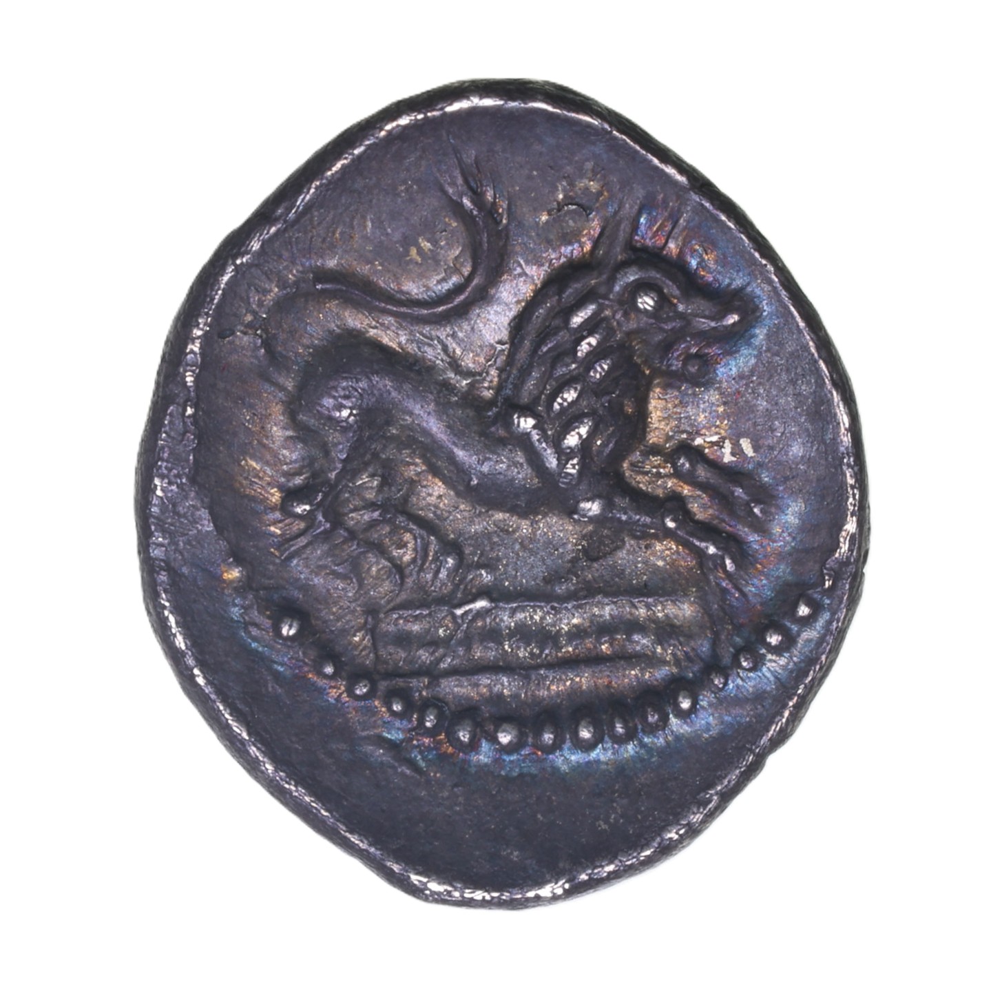 Regini & Atrebates Epaticcus c. AD 20-40 Epaticcus Box Lion Silver Unit *Excessively Rare*